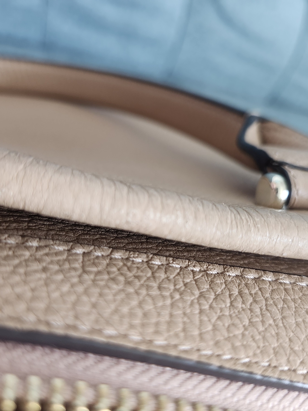 Kate Spade Pebbled Leather Satchel in Blush Tan - Picture 16 of 16